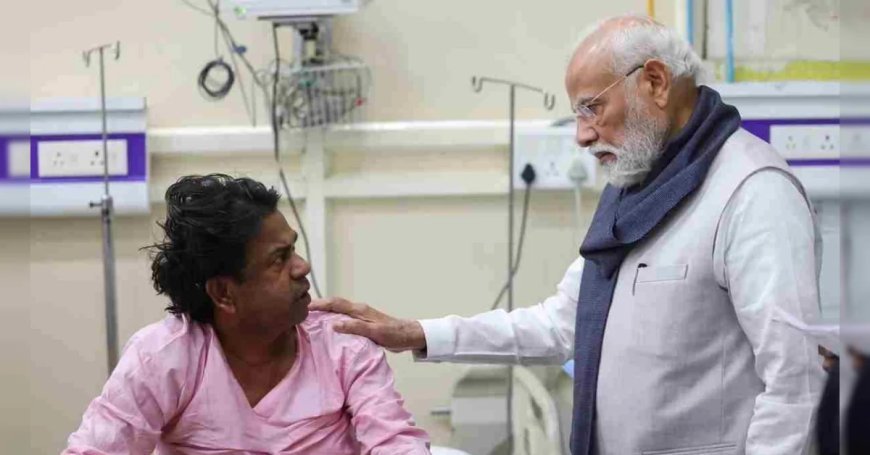 भूटान से लौटते LNJP अस्पताल पहुंचे पीएम मोदी, घायलों से मिले