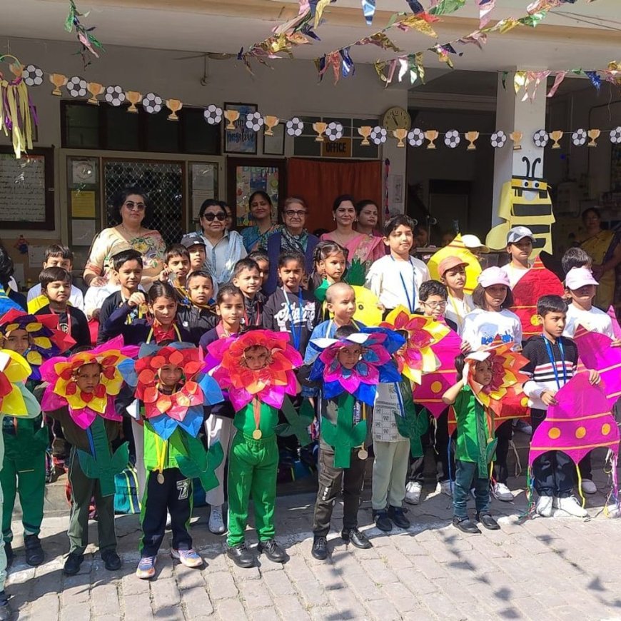 गोरखपुर के सेंट पाॅल्स स्कूल में एनुअल स्पॉर्ट्स डे:गेम जीतने के लिए स्टूडेंट्स ने लगाया दम, 'फैंसी ड्रेस रेस' में दौड़ें