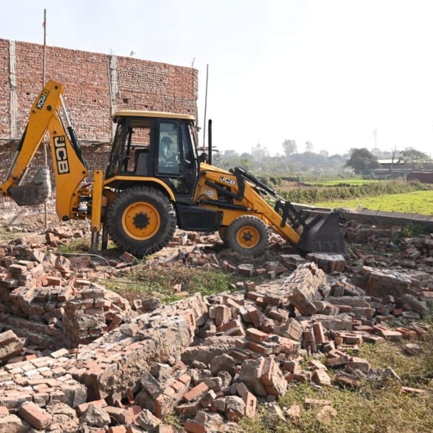 पंचकूला में DTP टीम ने ढहाए अवैध निर्माण:3 गांवों में की कार्रवाई, कॉलोनी विकसित करने के लिए नहीं ली अनुमति