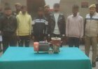 प्रतापगढ़ में 5 चोर गिरफ्तार, चोरी की मोटर बरामद:कन्धई पुलिस ने भदौना स्थित महुआ बाग के पास से पकड़ा