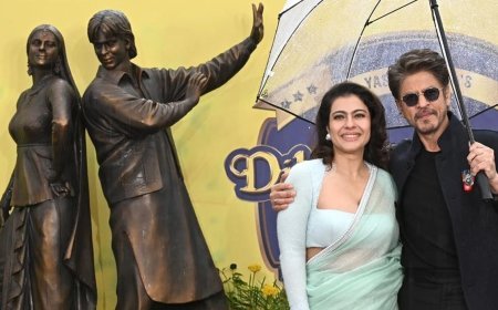 'दिलवाले दुल्हनिया ले जाएंगे' की अमर प्रेम कहानी लंदन में हुई स्थापित, राज-सिमरन की प्रतिमा का अनावरण, शाहरुख खान और काजोल हुए भावुक