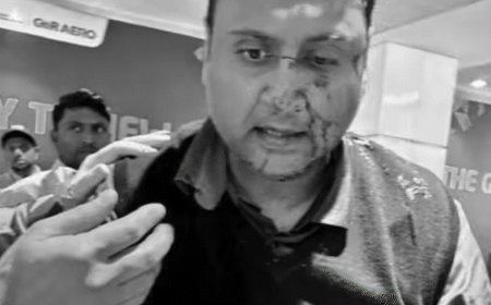 दिल्ली एयरपोर्ट पर पैसेंजर से मारपीट, पायलट सस्पेंड:यात्री का दावा- मामला खत्म करने का दबाव बनाया, खून से सना चेहरा देख बेटी सदमे में