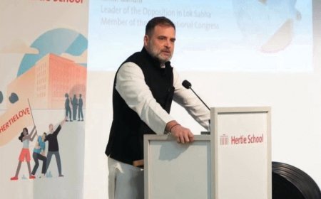 राहुल जर्मनी में बोले-RSS के लिए सच्चाई नहीं, शक्ति जरूरी:उनके प्रमुख यह खुले तौर पर कह रहे, यही उनमें और कांग्रेस में अंतर