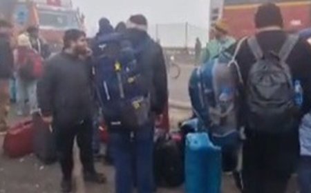 करनाल में कोहरे के कारण पांच वाहन भिड़े:चार वोल्वो बसें और एक स्कॉर्पियो क्षतिग्रस्त; 150 यात्री सवार थे