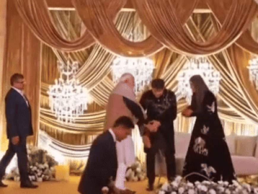 नीरज-हिमानी की शादी का VIP रिसेप्शन, PHOTOS:मोदी आशीर्वाद देने पहुंचे, भगवान श्रीराम की मूर्ति दी; 150 स्पेशल गेस्ट को न्योता दिया था