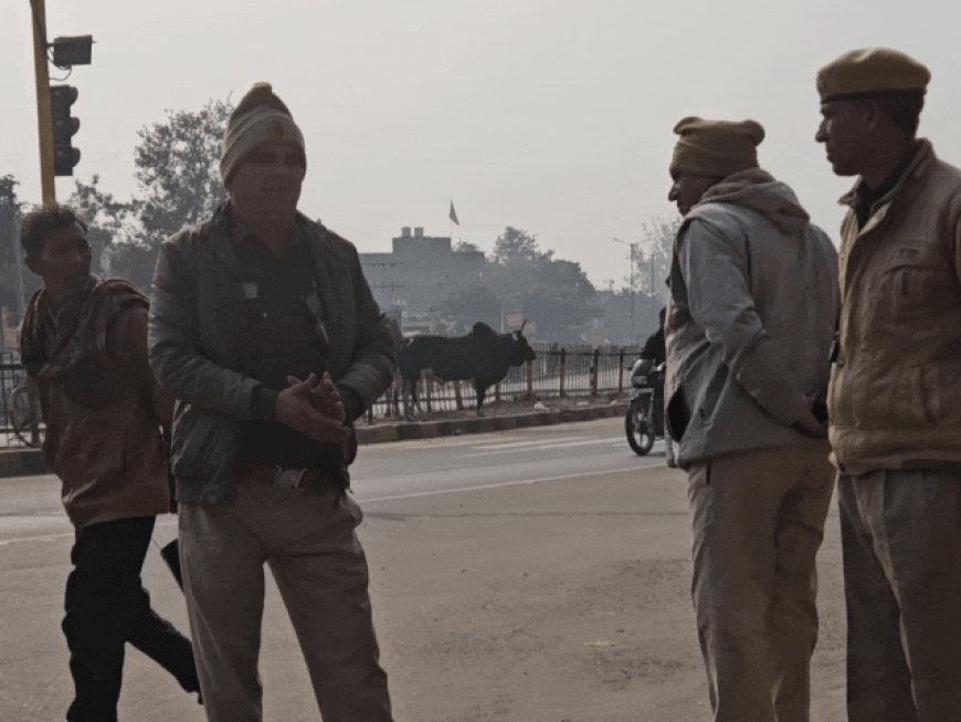 शहर में जगह-जगह पुलिस तैनात:शराब पीकर उत्पात मचाने वालों पर सख्त कार्रवाई, 10 बजे के बाद नहीं बजेगा म्यूजिक