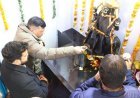 थानागंज मंदिर में हनुमान प्रतिमा की प्राण प्रतिष्ठा:जिलाधिकारी और पुलिस अधीक्षक की मौजूदगी में हुआ, क्षेत्र में सुख-शांति की कामना की