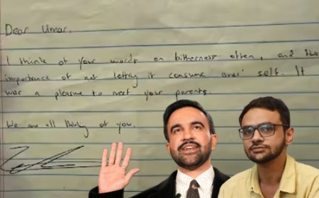 न्यूयॉर्क मेयर ममदानी ने उमर खालिद के नाम लेटर लिखा:कहा- तुम्हारी चिंता है; 8 अमेरिकी सांसद बोले- जमानत मिले, तिहाड़ जेल में है खालिद