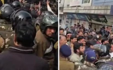 भागीरथपुरा में कांग्रेस-भाजपा कार्यकर्ता भिड़े, नारेबाजी-हंगामा, 3 थानों ने संभाला मोर्चा, जहरीले पानी से अब तक 16 मौत