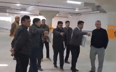 फील्ड में निकले जेडीसी सिद्धार्थ महाजन:टावर और रामबाग गोल्फ क्लब पार्किंग प्रोजेक्ट का किया निरीक्षण, अधूरा काम जल्द पूरा करने के दिए आदेश
