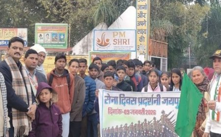 सेना परेड देखने के लिए जयपुर पहुंचे स्कूली बच्चे, लोग:रिटायर्ड कैप्टन रणवीर सिंह ने हरी झंडी दिखाई, सेना के टैंक और मिसाइलें देखे