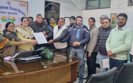 गुरुग्राम में एजुकेशन मिनिस्ट्रीयल स्टाफ एसोसिएशन की मीटिंग:11 फरवरी को पंचकूला शिक्षा सदन का करेंगे घेराव; DEEO को सौंपा मांगपत्र