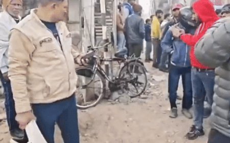 फरीदाबाद में डंपर ने युवक को कुचला, मौत:साइकिल से ड्यूटी जा रहा था; आरोपी वाहन छोड़कर फरार