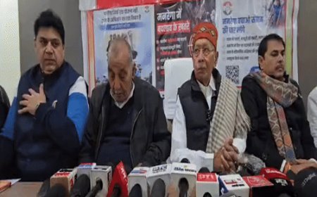 मनरेगा का नाम बदलने पर सोनीपत में कांग्रेस की प्रैसवार्ता:विधानसभा घेराव और देशव्यापी रैलियों तक कार्यक्रम तय; राम नाम के दुरुपयोग कर रही भाजपा