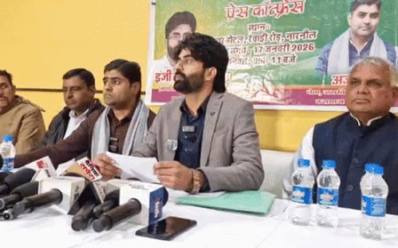 नारनौल में लॉजिस्टिक हब भूमि अधिग्रहण पर सवाल:सहमति मॉडल पर प्रति एकड़ 35 लाख कम मुआवजा, पूर्व विधायक पर साजिश व कमीशन आरोप