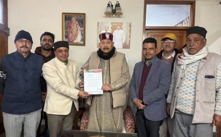 नौगांव व चिन्याली सौड मे मार्ग और आवास गृह की मांग पर महाराज से मिले चौहान