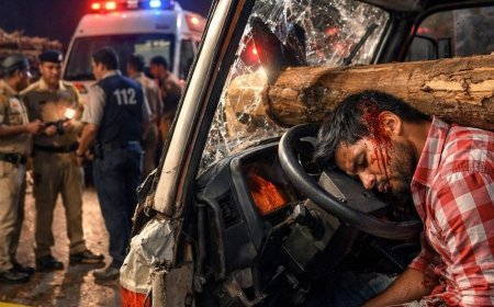 यमुनानगर में यूपी के ट्रक ड्राइवर की एक्सिडेंट में मौत:कैबिन में घुसी लकड़ी, अगले माह थी शादी की पहली सालगिरह