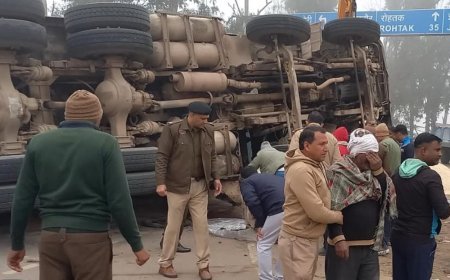 झज्जर में 11 साल के मासूम को ट्रक ने कुचला:साइकिल पर सड़क क्रॉस कर रहा था; ड्राइवर फरार