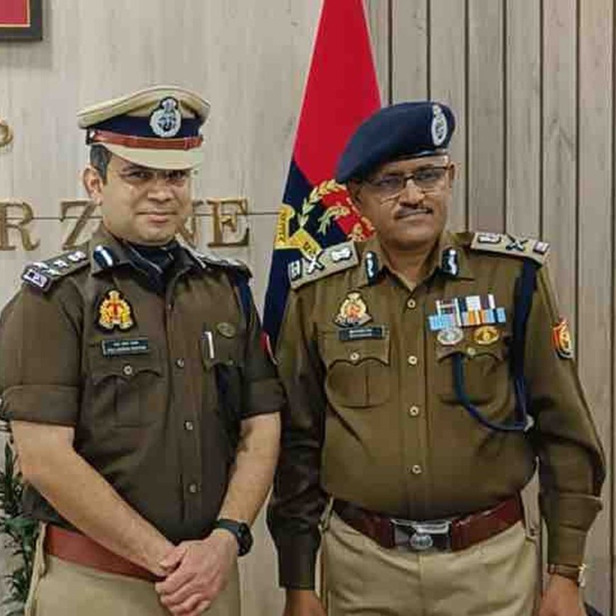 गोरखपुर SSP राज करन नय्यर DIG पद पर पदोन्नत:पिपिंग सेरेमनी में ADG ने लगाई रैंक, नई जिम्मेदारी संभालने की दी शुभकामनाएं