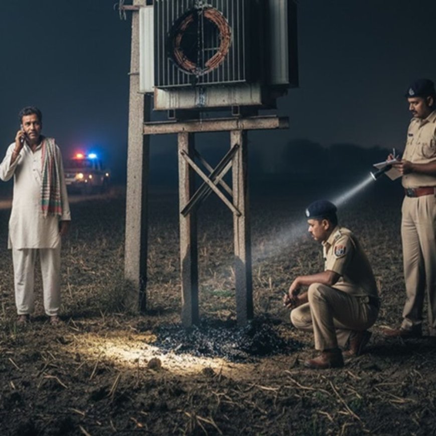 जींद में बिजली ट्रांसफार्मर से कॉइल-तेल चोरी:निगम को साढ़े 72 हजार रुपए का नुकसान; पावर सप्लाई ठप, सिंचाई बाधित