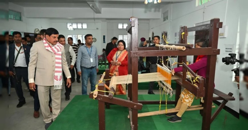 CM डॉ. यादव ने असम में किया सुआलकुची का दौरा, रेशम उत्पादन की प्रक्रिया को करीब से देखा