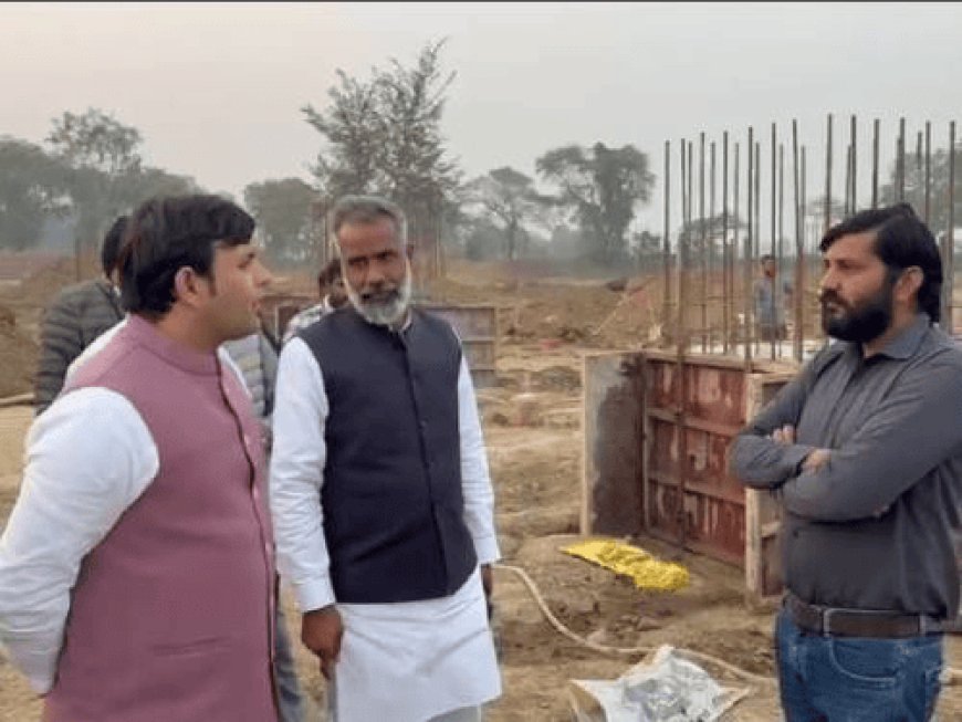 पलवल में खेलमंत्री ने निर्माणाधीन बिजली घर का किया निरीक्षण:बड़ौली में पावर हाउस की गुणवत्ता जांची; अधिकारियों-ठेकेदारों को दिए निर्देश