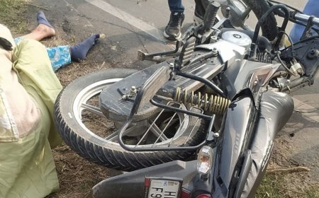 फतेहाबाद में रोड एक्सीडेंट में मां-बेटे की मौत:निजी बस से टकराई बाइक; परिजनों का हंगामा, काफी खींचतान के बाद उठाए शव