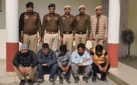 नारनौल में गोली चलाने वाले पांच गिरफ्तार:जमीनी विवाद में की थी फायरिंग, एक आरोपी पर पहले से तीन केस