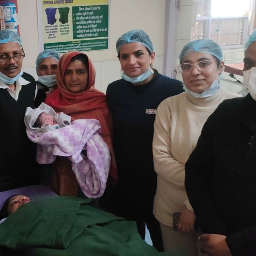 घरौंडा सिविल अस्पताल में पहली सिजेरियन डिलीवरी सफल:नए ऑपरेशन थियेटर में बच्ची का जन्म, 5 साल बाद गूंजी किलकारी