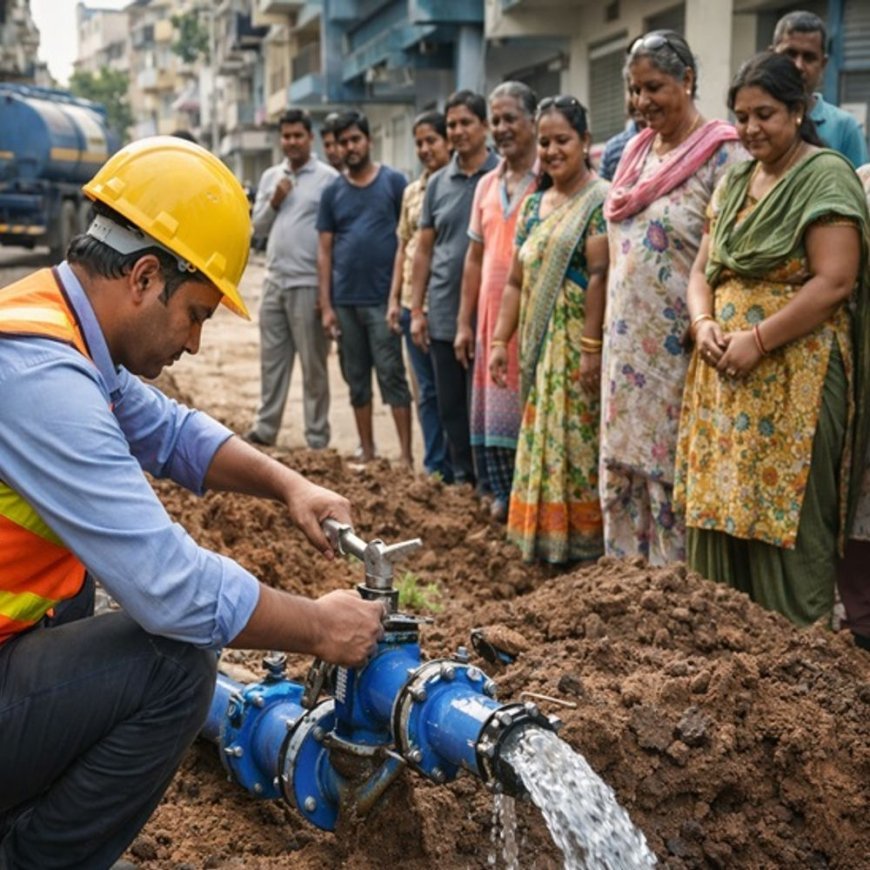 फरीदाबाद में डेढ़ साल बाद मिला वाटर कनेक्शन:5 हजार लोग टैंकर से खरीद रहे थे पानी, विधानसभा चुनाव में रोका गया था काम