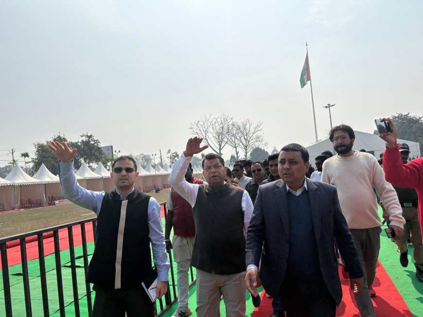 गाँधी पार्क में कल यू एस कार्निवाल सरस आजीविका मेला का शुभारम्भ करेंगे मुख्यमंत्री पुष्कर सिंह धामी! विधायक शिव अरोरा ने जिलाअधिकारी नितिन भदौरिया व प्रशासनिक अधिकारियो संग किया कार्यक्रम स्थल का निरक्षण*