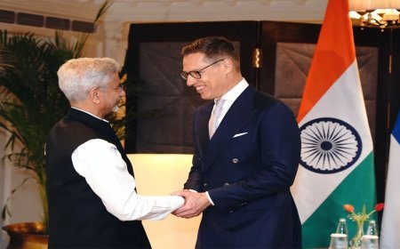 Finland के राष्ट्रपति Stubb का भारत में भव्य स्वागत, एस जयशंकर से अहम मुलाकात, Raisina Dialogue पर टिकी नजरें
