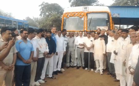 कनीना से चित्तौड़गढ़ के लिए नई बस सेवा शुरू:नारनौल होकर चलेगी, राजस्थान के लोगों को भी होगा फायदा