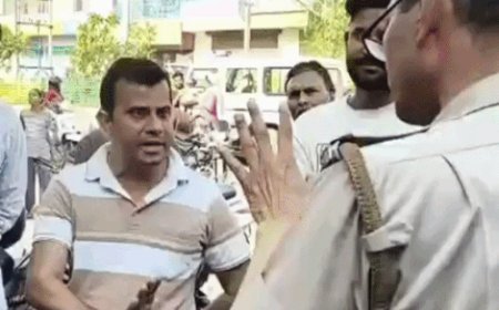 पुलिस से उलझे ग्राहक VIDEO:लोग बोले - सुबह 5 बजे लाइन में लग गए थे, 10 मार्च के बाद बुकिंग वालों को सिलेंडर नहीं