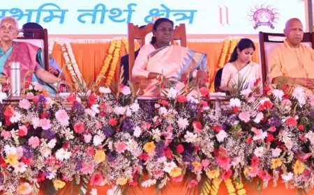 राष्ट्रपति मुर्मु ने श्रीराम जन्मभूमि मंदिर में की श्रीराम यंत्र की प्रतिष्ठापना