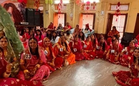 फलोदी में माहेश्वरी महिला मंडल ने मनाया रजवाड़ी गणगौर उत्सव:ईसर-गवर की यात्रा निकली, 'क्वीन ऑफ द डे' प्रतियोगिता भी हुई