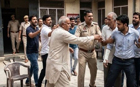 सोनीपत थाने में दिल्ली के डॉक्टर की धुनाई, हाथ टूटा:पत्नी ने दी थी दहेज उत्पीड़न की शिकायत; पुलिस की मौजूदगी में हमला