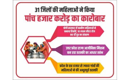 UP News: 31 जिलों की महिलाओं ने किया 5000 करोड़ का दूध कारोबार, योगी सरकार में 10 लाख लीटर रोजाना संग्रहण का रिकॉर्ड