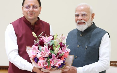 प्रधानमंत्री नरेंद्र मोदी से मिले सीएम पुष्कर सिंह धामी, उत्तराखंड आगमन का दिया निमंत्रण