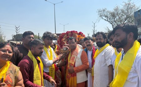 *धूम धाम से निकला माँ अटरिया का डोला, विधायक शिव अरोरा हुए शामिल*