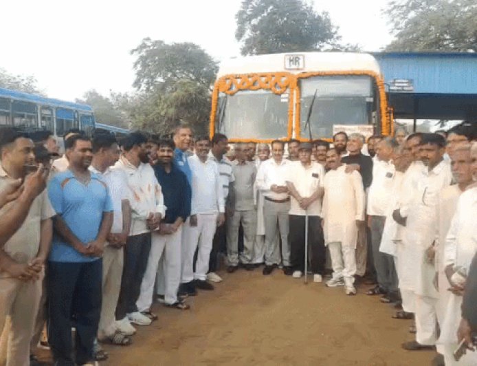 कनीना से चित्तौड़गढ़ के लिए नई बस सेवा शुरू:नारनौल होकर चलेगी, राजस्थान के लोगों को भी होगा फायदा