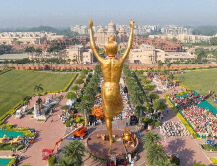 इंपैक्ट फीचर:स्वामीनारायण अक्षरधाम, नई दिल्ली में नीलकंठ वर्णी की विश्व की सबसे ऊंची ‘एक चरण पर स्थित’ मूर्ति का प्रतिष्ठा महोत्सव