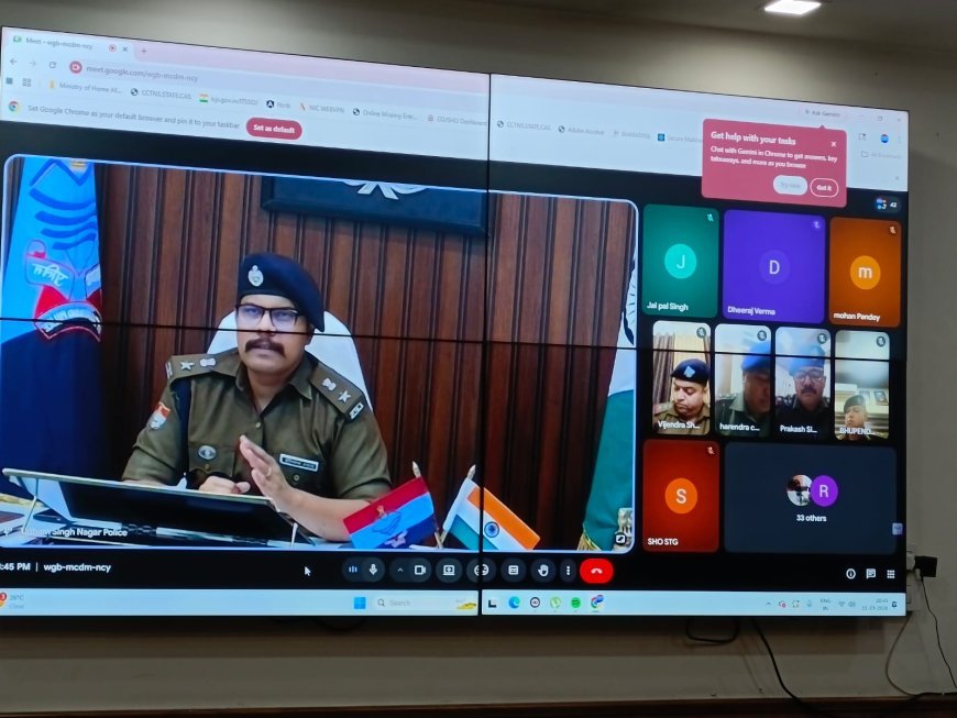 जिले में घरेलू गैस (LPG) की कालाबाजारी रोकने हेतु एसएसपी अजय गणपति ने वीडियो कॉन्फ्रेंस के माध्यम से सभी थाना प्रभारियों के साथ की गोष्ठी।*