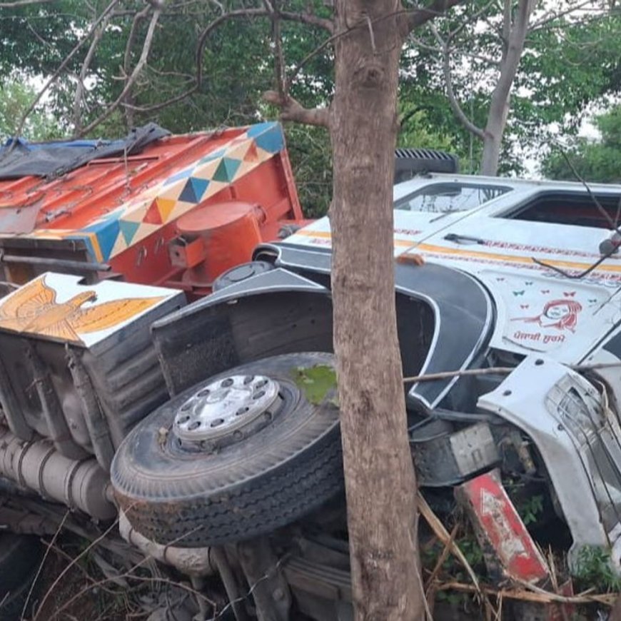 पंचकूला में श्रद्धालुओं का ट्रक पलटा:हादसे में 9 सेवादार हुए घायल, पंजाब से माता शारदा देवी मंदिर में भंडारा लगाने आए