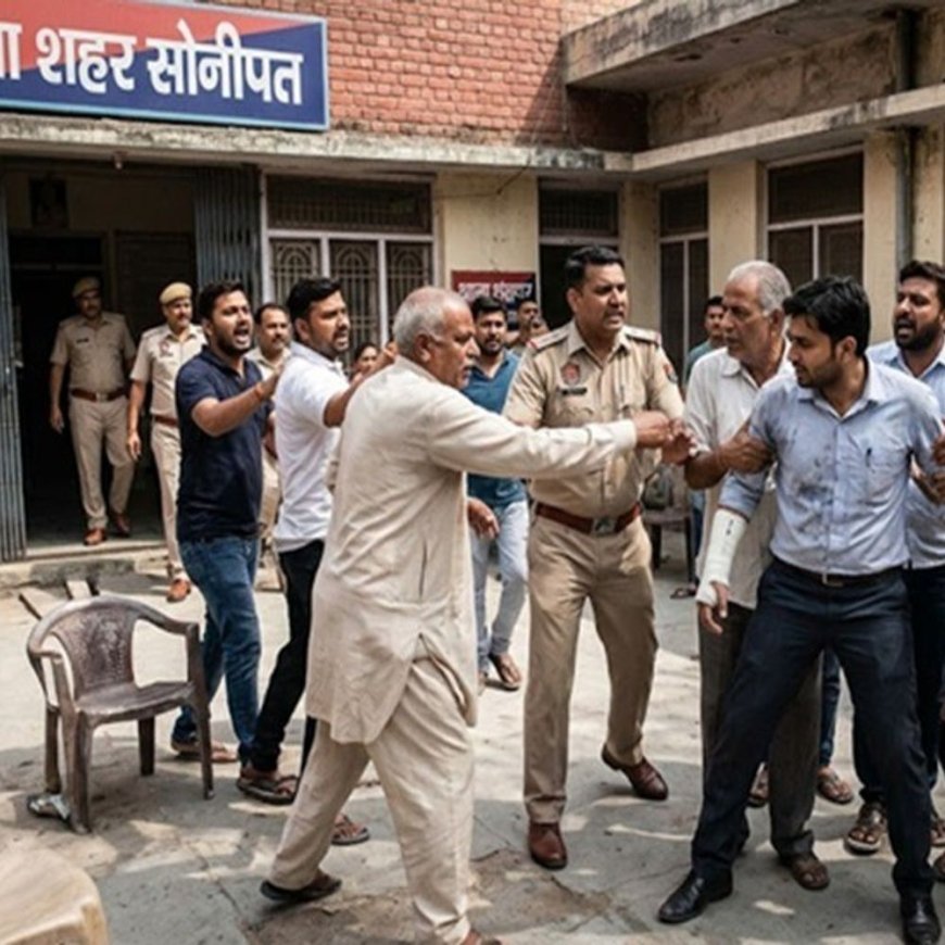 सोनीपत थाने में दिल्ली के डॉक्टर की धुनाई, हाथ टूटा:पत्नी ने दी थी दहेज उत्पीड़न की शिकायत; पुलिस की मौजूदगी में हमला
