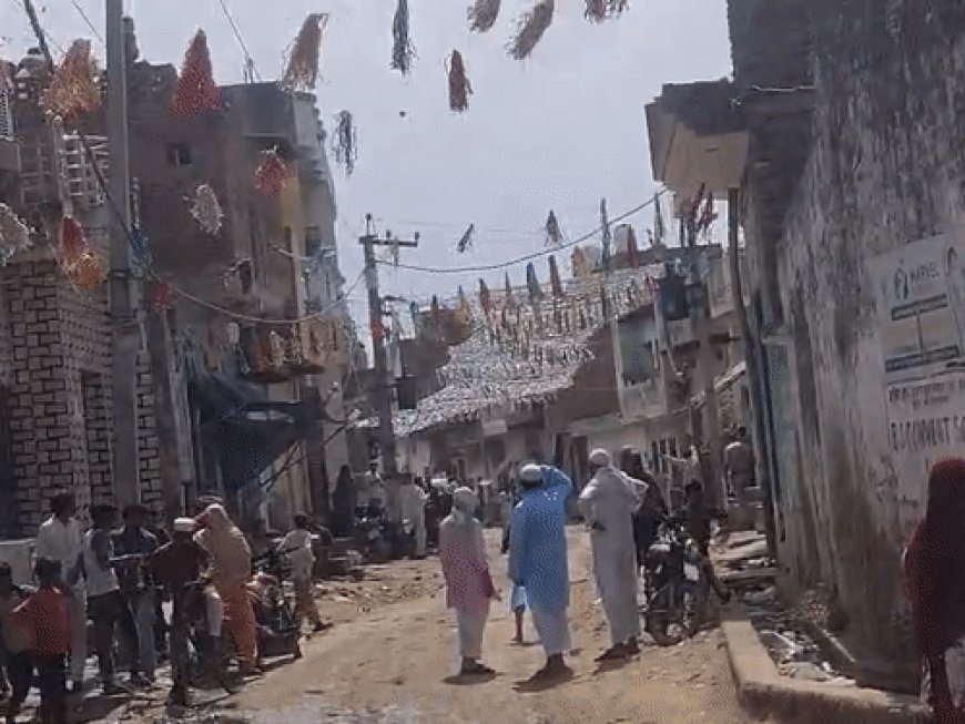 अलीगढ़ में तीसरे दिन जमकर पथराव:तालसपुर में ईद से चल रहा है विवाद, छतों पर मिले पत्थरों के ढेर