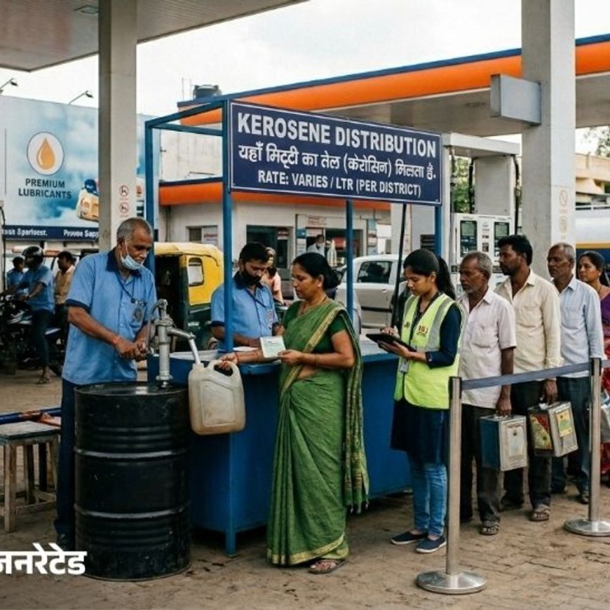 पेट्रोल पंप पर केरोसिन भी मिलेगा, केंद्र का फैसला:हर जिले में 2 पंपों पर सुविधा होगी, तेल कंपनियां 5 हजार लीटर स्टॉक रख सकेंगी