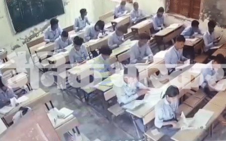 पानीपत में पकड़ी 12वीं की परीक्षा में सामूहिक नकल,VIDEO:CCTV से खुली पोल; 32 छात्रों पर केस, स्टाफ और पुलिसकर्मियों पर FIR की सिफारिश