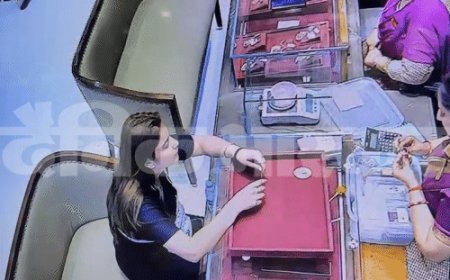 बाप-बेटी ने ज्वेलर्स को बेचा नकली सोना,VIDEO:मॉडर्न लुक में एंट्री, करनाल में कई शोरूम निशाना बनाए; युवती की कुछ दिन बाद शादी