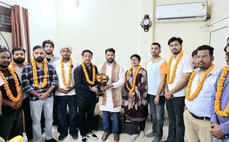 भगत सिंह मण्डल के नवनियुक्त युवा मोर्चा पदाधिकारियों का भव्य स्वागत